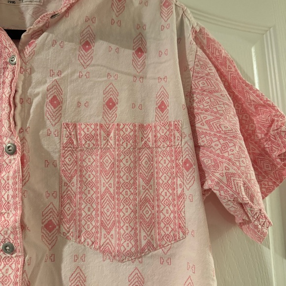 Women’s Vintage Size Small Aztec Abstract Blouse - Picture 2 of 5